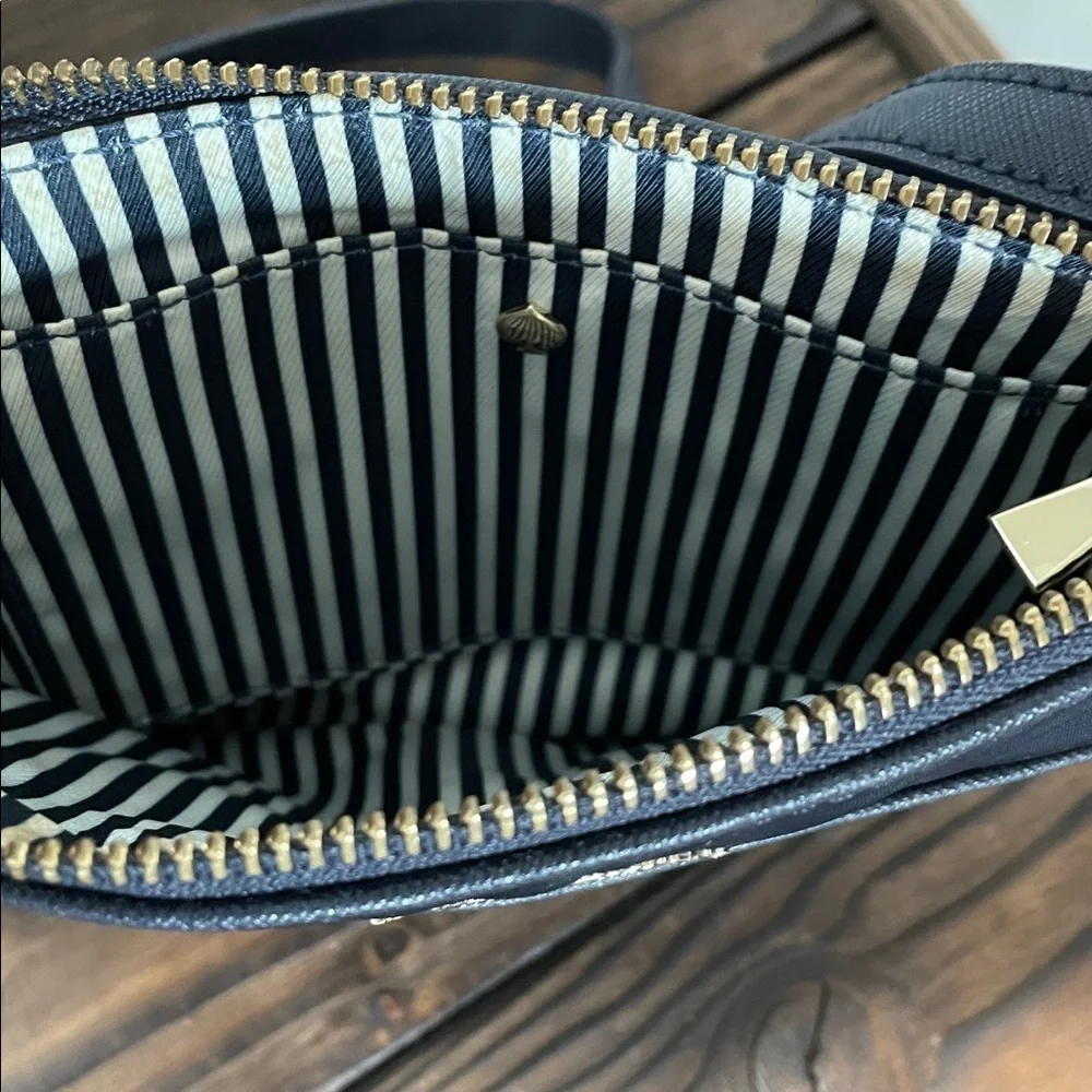 Kate Spade Black Vienna Nylon Crossbody Bag with Gold Accents